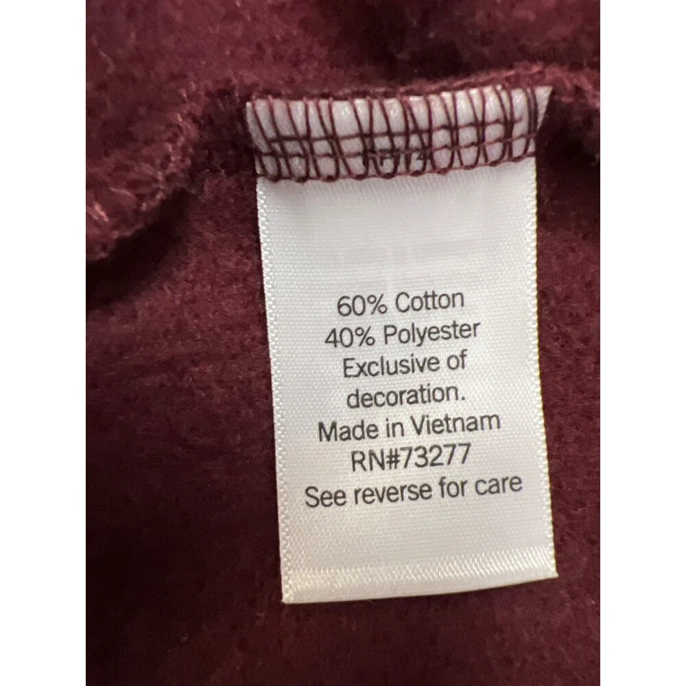 Nine West Women's Burgundy Fleece V Neck Long Sleeve Mini Sweater Dress - S